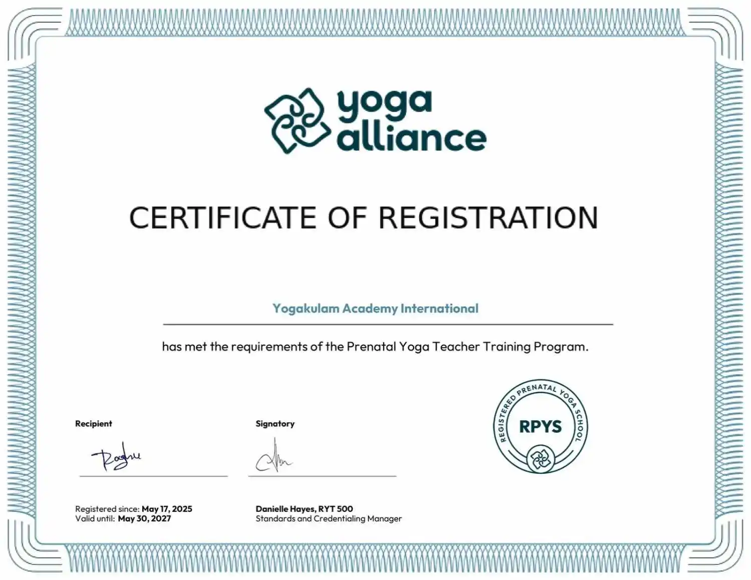 Certification