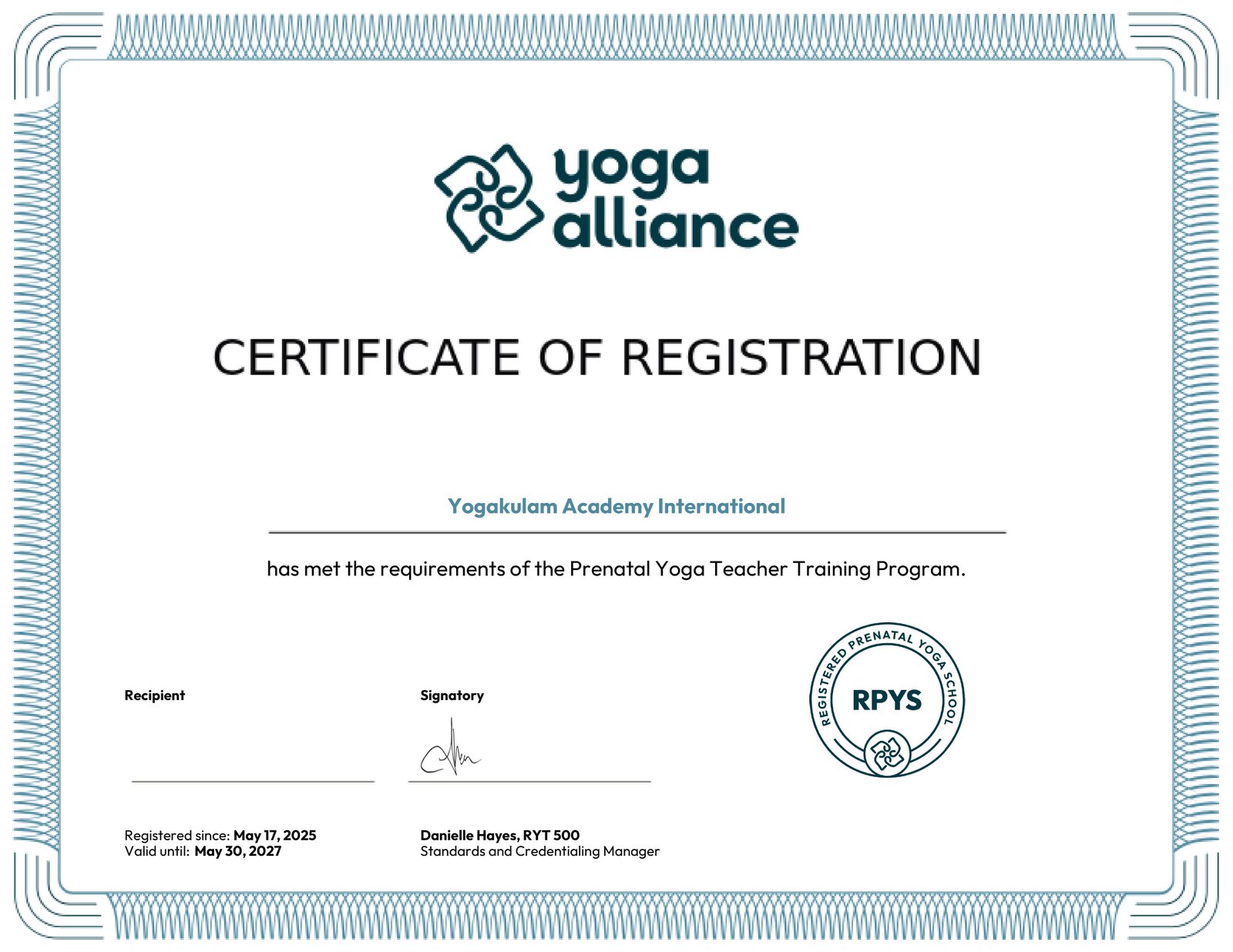 Certification